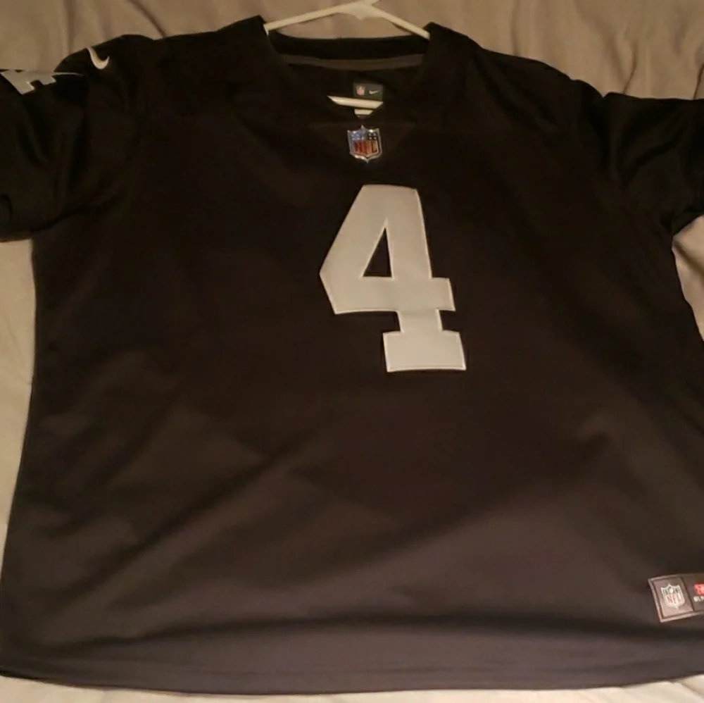 Nike Black NFL #4 Football Jersey with Silver Number
